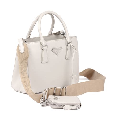 prada saffiano lux tote bag white|prada saffiano tote mini.